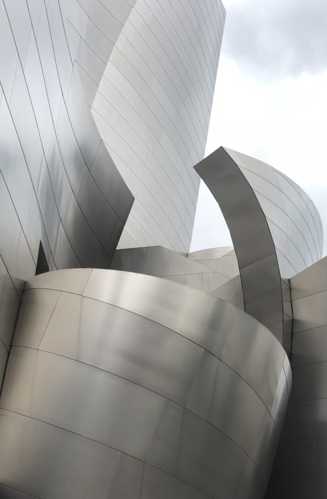 Disney opera house Los Angeles architecture sculpture public art