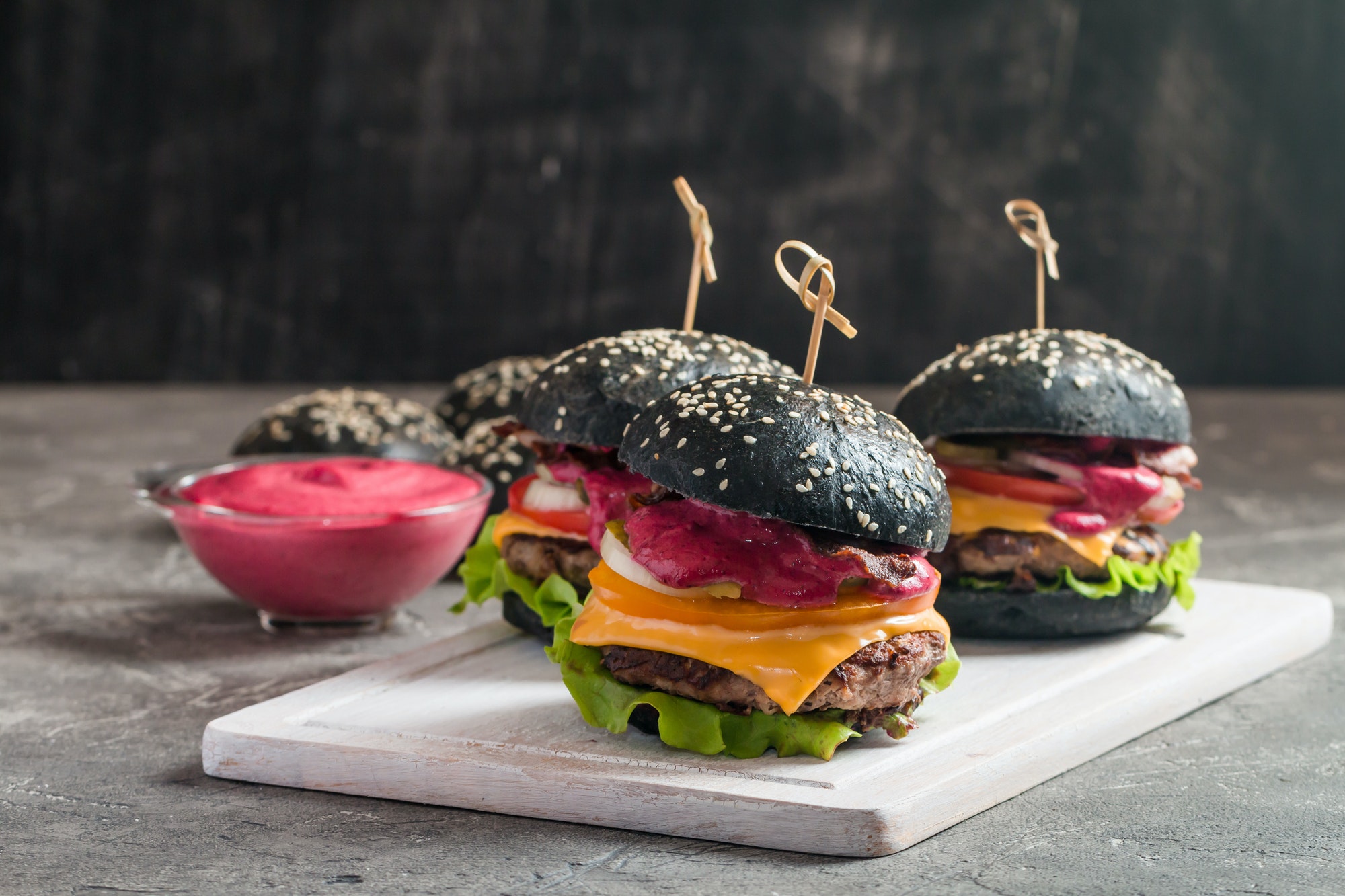 Gourmet black burger