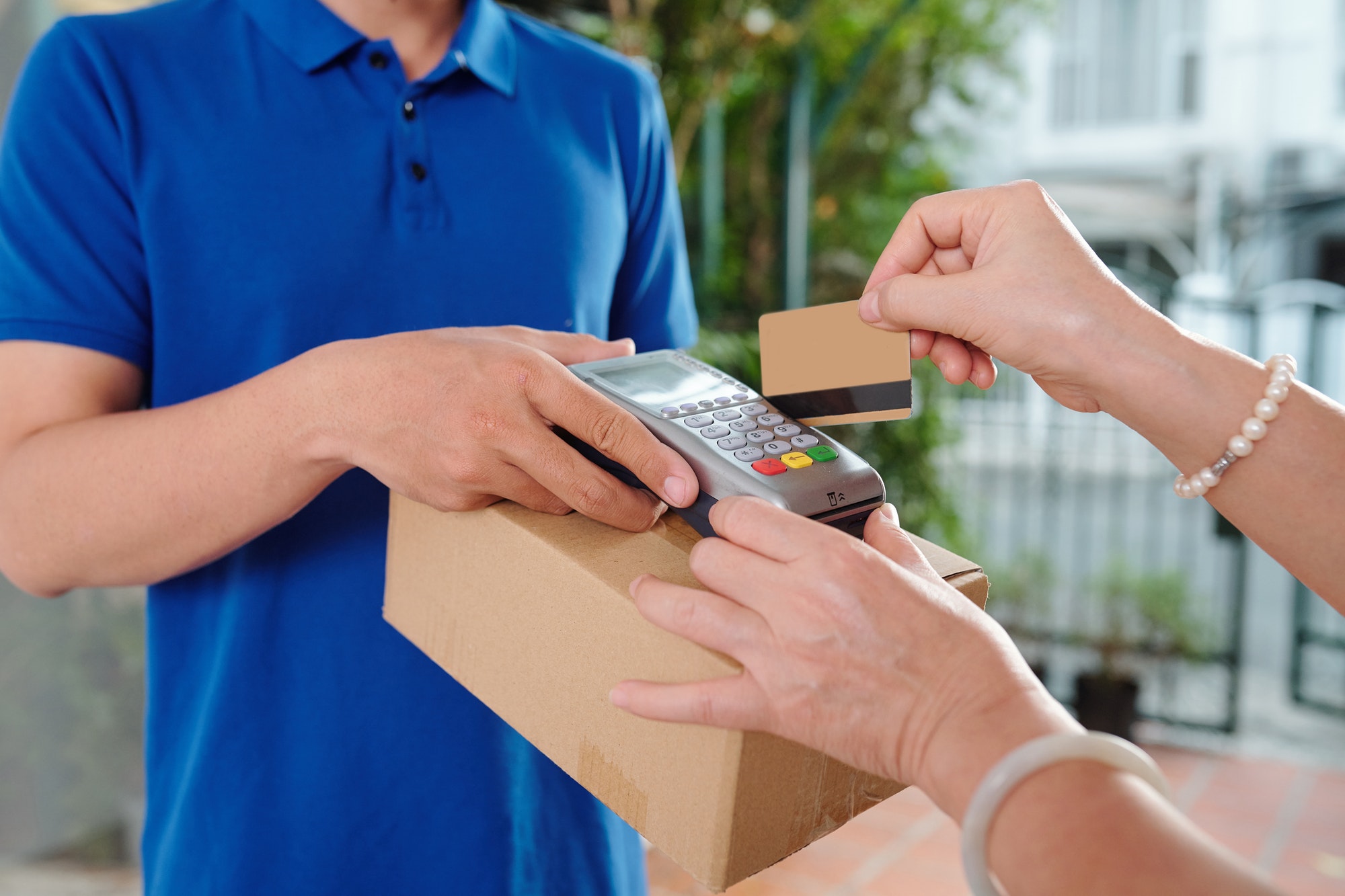 Paying for package delivery